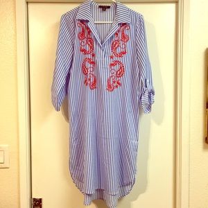 Spense Embroidered Shirt Dress